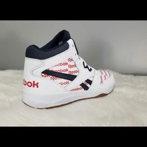 REEBOK Boy's Size 4.5 Sneakers Red Navy White